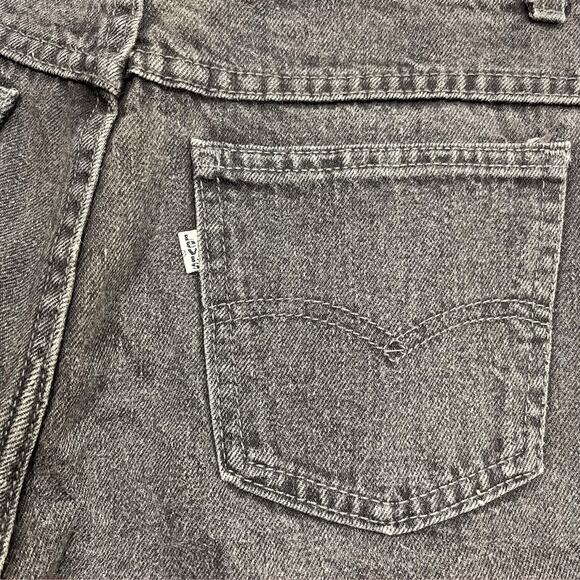 Levis Misses Jeans Black Denim Jeans Size 14 Hi Waist Vintage Made In USA - Picture 8 of 10